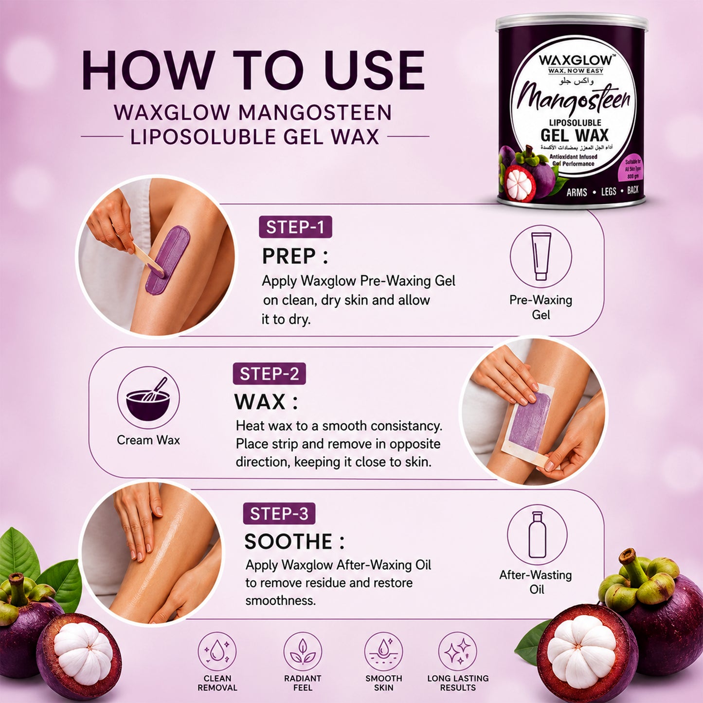 Mangosteen Liposoluble Gel Wax 800ml