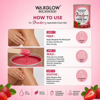 Strawberry Liposoluble Cream Wax 800ml