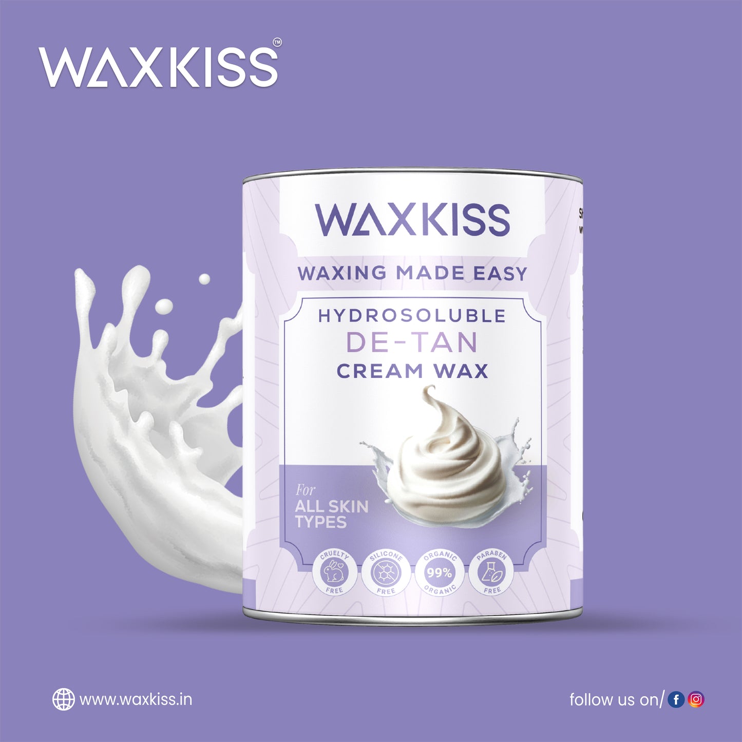 WaxKiss Hydrosoluble De-Tan Cream Wax